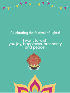 From an individual Diwali greetings are conveyed | Poster