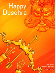 Background design for Dussehra festival vector artwork | Poster