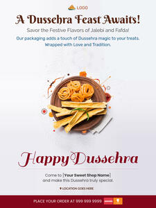 dussehra poster maker advertisement  poster