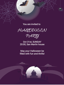 Join us for a batty Halloween bash under the moon | Poster