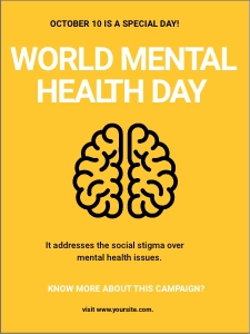 Poster for International Mental Wellbeing Awareness Day | Poster