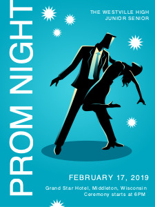 Dancing duo showcased on prom night poster | Poster