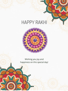 A Festive Rakhi Greeting Card with a Floral Twist | Poster