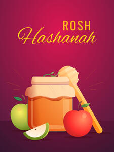 roshhashanah poster maker jar food