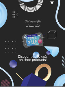 Sale banner proclaiming superb discounts | Poster