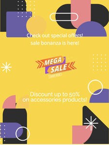 Mega Sale boldly emblazoned on a poster | Poster