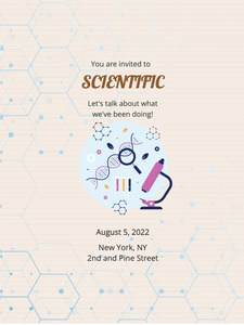 Sciencethemed party invite design | Poster