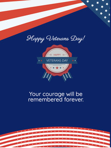 Patriotic design honoring veterans | Poster