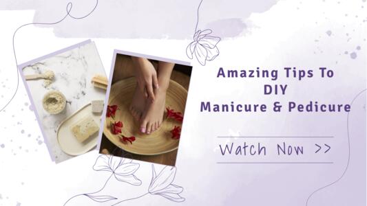 Learn quick home manicure pedicure with natural ingredients Beautify your nails now | Youtube Thumbnail